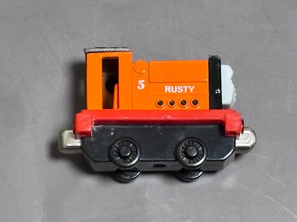 Thomas the Train Metal Die Cast Rusty #5 Magnetic 2004 Learning Curve Orange